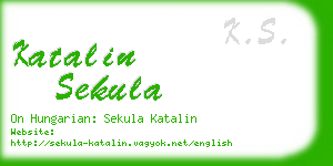 katalin sekula business card